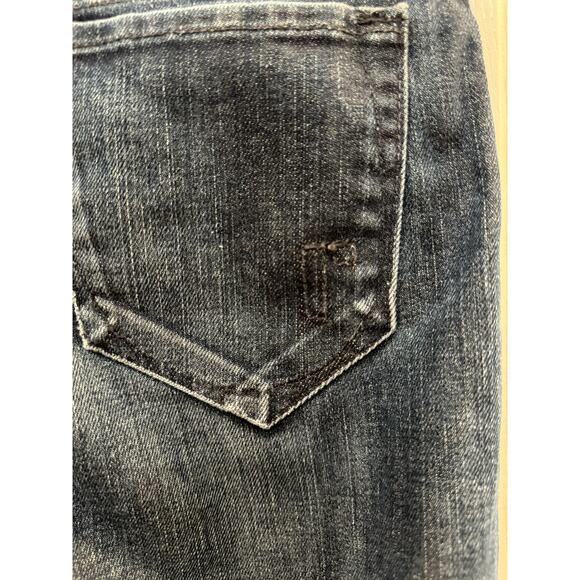 Rogan Slim Straight Leg Women's Sz 25 Low Rise Stretch Dark Wash Jeans 28x33 Y2K - Picture 3 of 11